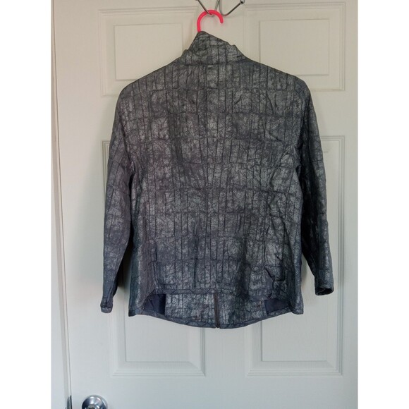 Ruby Rd Cinch Funnel Neck Silver-Gray Lightweight Jacket Women's 12 - Picture 9 of 10